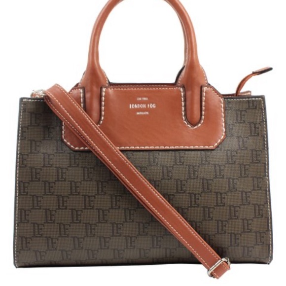 London Fog Bags London Fog Dark Brown And Cognac Belmont Purse With